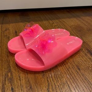 J crew hot pink slides